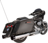 S&S Cycle MK45 Performance Touring Mufflers, Chrome with Black Tracer, Part 550-0623