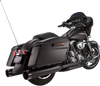S&S Cycle MK45 4-1/2-Inch Touring Performance Mufflers, Black with Black Tracer – 550-0625