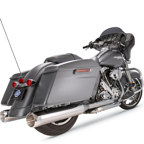 S&S Cycle 4-1/2-Inch MK45 Performance Mufflers with Chrome Thruster Endcaps, 550-0665