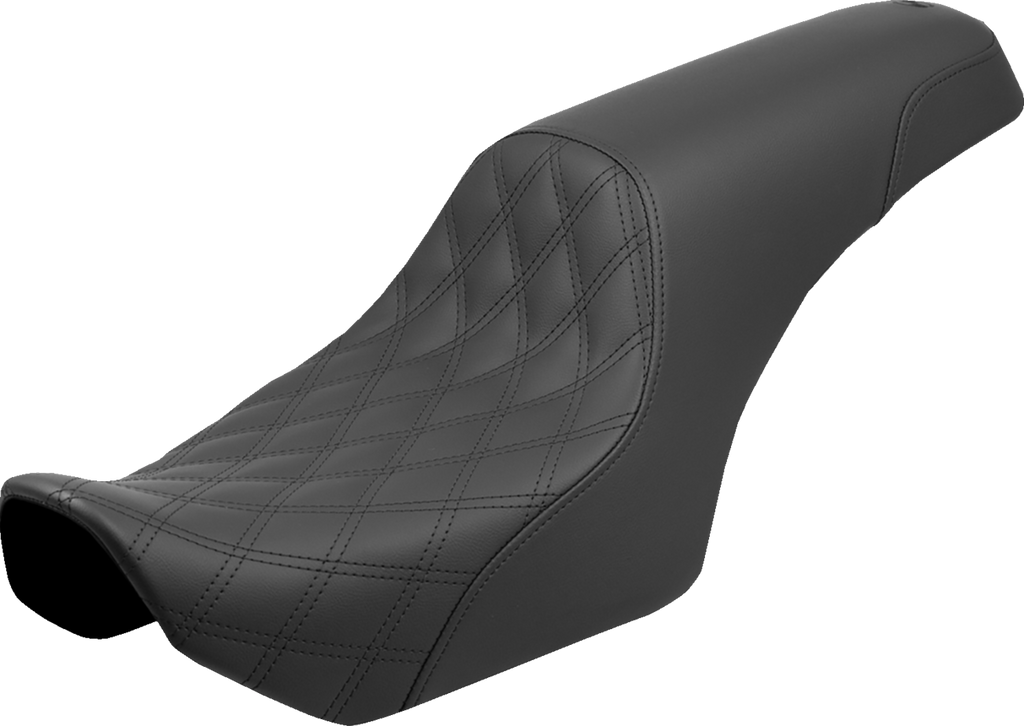 SADDLEMEN Profiler Seat for Nightster '22-'25 - Black Lattice Stitch with Supple SaddleHyde™ and GelCore™ Comfort