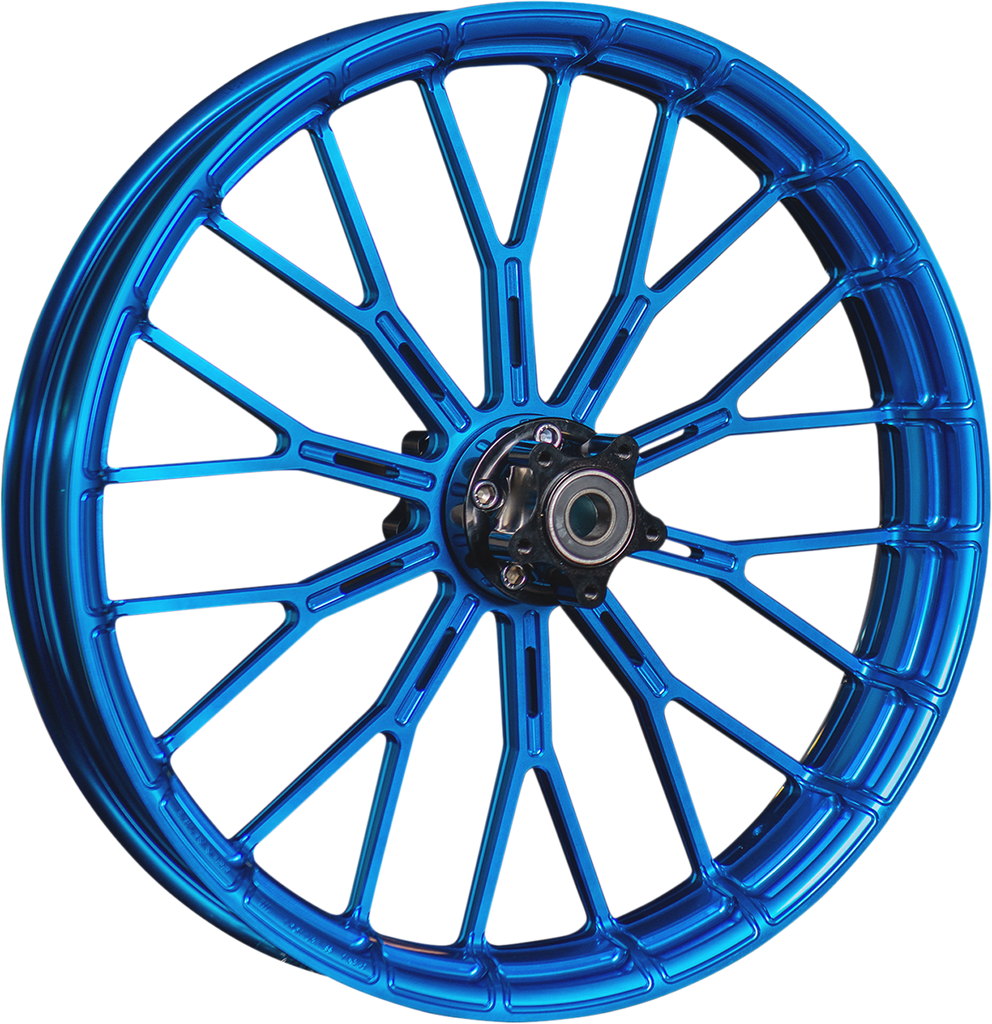 Arlen Ness Y-Spoke Front Rim - Blue Finish - 21x5.5 Inches | Part 330-020