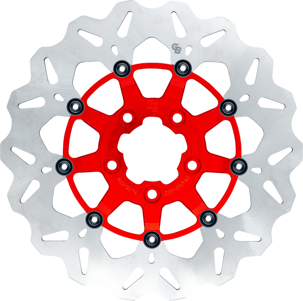 GBRAKES Brake Rotor - Rear - Red GBDU026