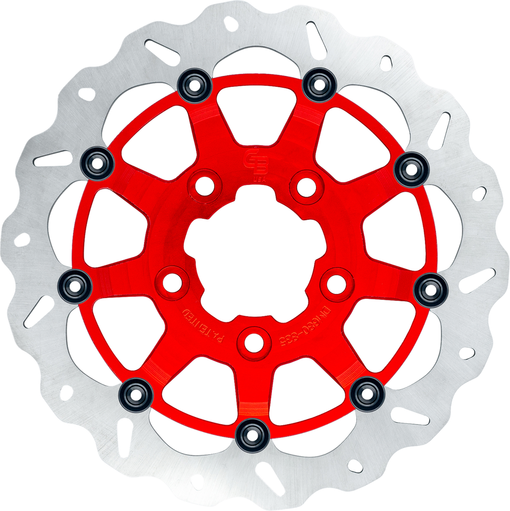 GBRAKES Wave? Brake Rotor - Front - 13" NB - Red GBDU035