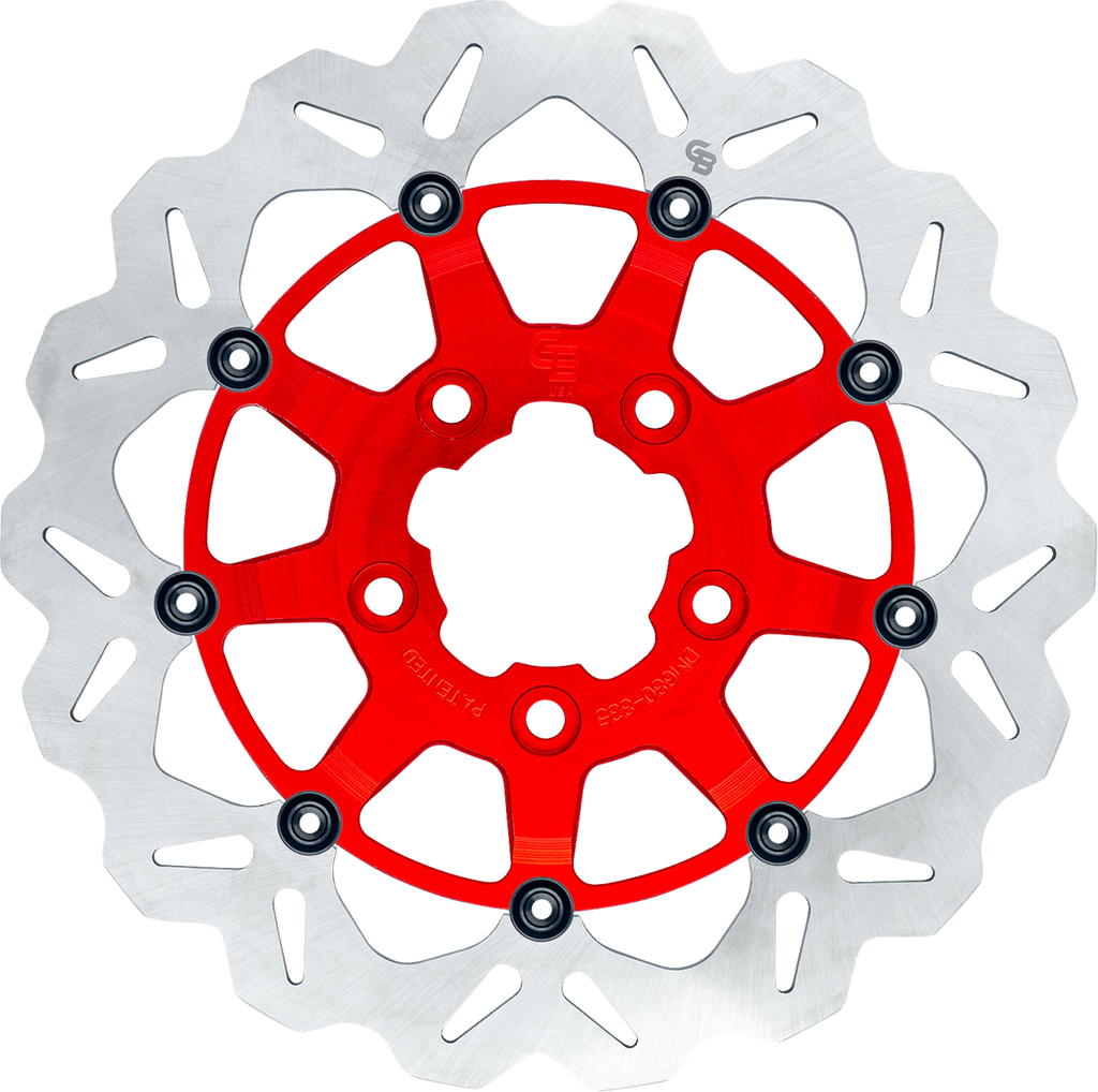 GBRAKES Wave? Brake Rotor - Front - 13" - Red GBDU032