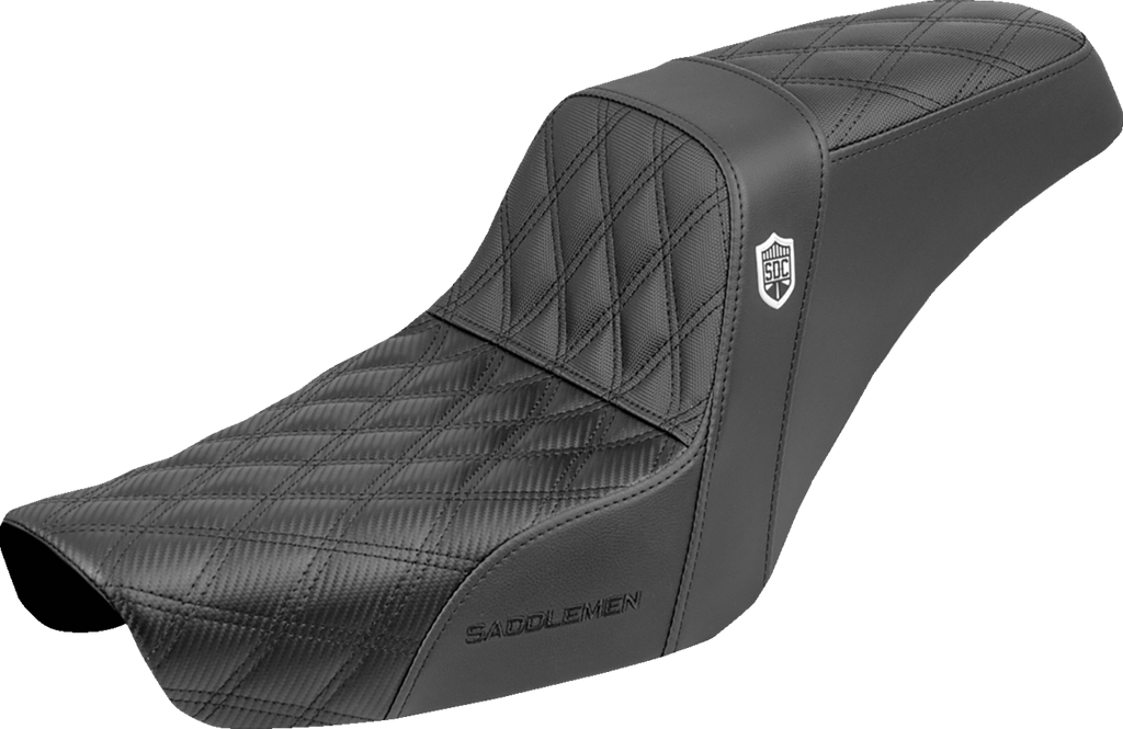 SADDLEMEN Step-Up Seat - Gripper Black for Dyna '96-'03 (Part #SC89604D0)