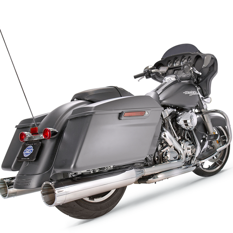 S&S Cycle Mk45 Touring Performance Mufflers, Chrome Tracer – Part Number 550-0669