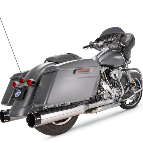 S&S Cycle MK45 4-1/2-Inch Touring Performance Mufflers, Black Tracer, Part Number 550-0668