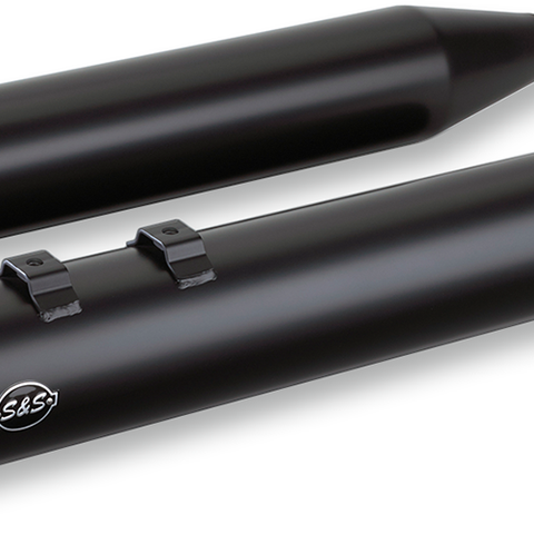S&S Cycle Grand National Black Slip-On Mufflers for M8 FL, 550-0694