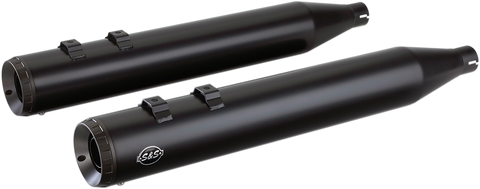 S&S Cycle 550-0690 Grand National Black Slip-On Mufflers for FLT 1995-2016