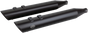 S&S Cycle Slash Cut Black Slip-On Mufflers for M8 FL, Part 550-0696