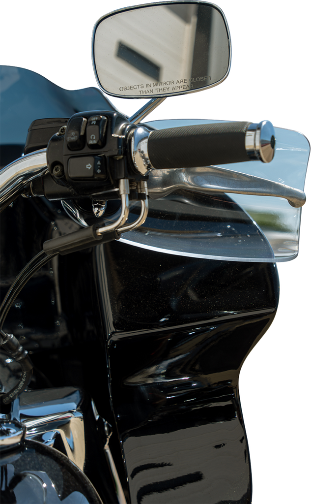 KLOCK WERKS Flare® Handguards for Harley-Davidson Cable Clutch, Clear - KWS-01-0121-CC