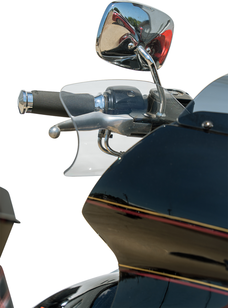 KLOCK WERKS Flare Handguards for Harley-Davidson Hydraulic Clutch, Clear KWS-01-0121-HC