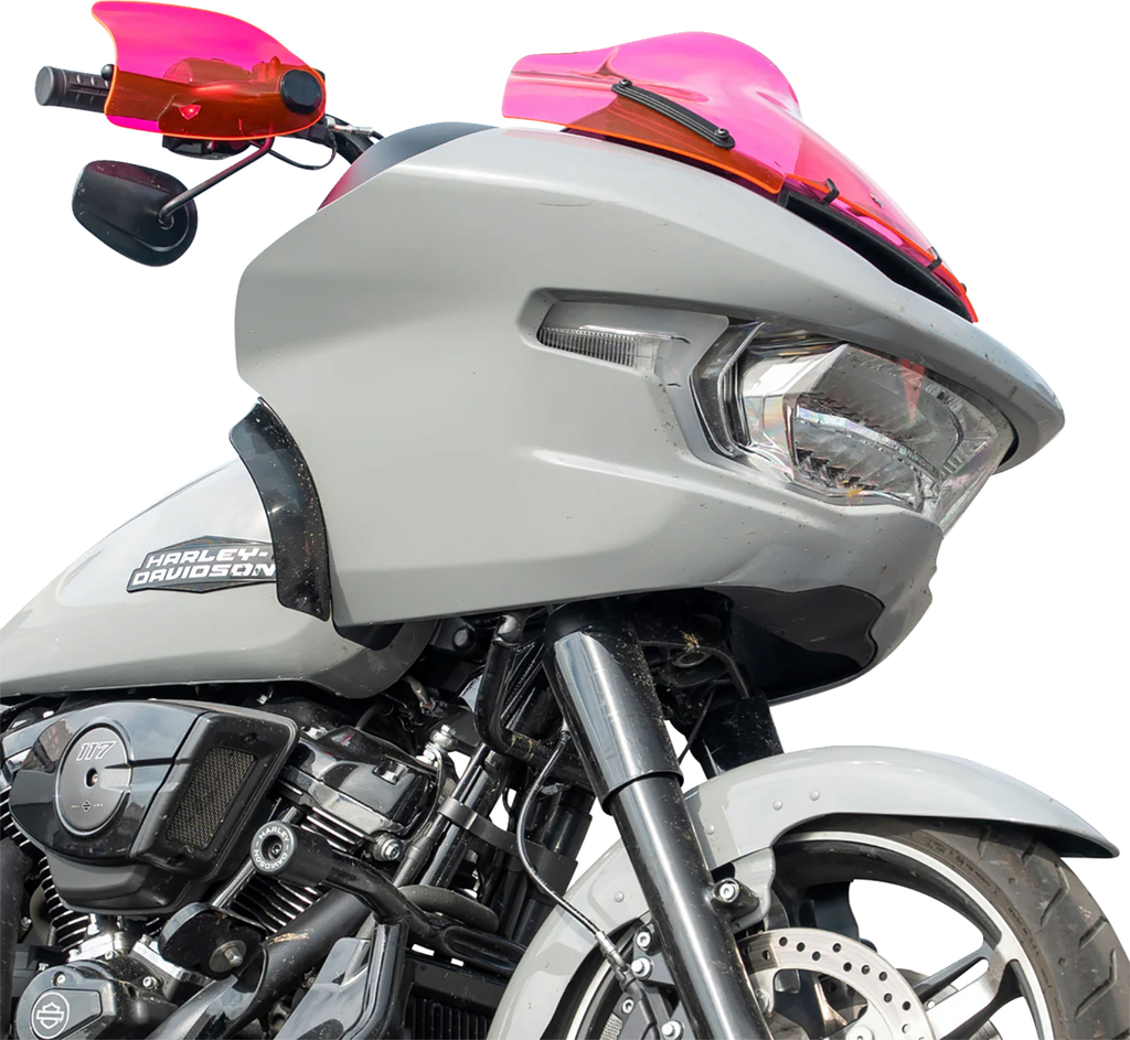 KLOCK WERKS Flare® Handguards for Harley-Davidson Cable Clutch, Pink Ice KWS-01-0124-CC