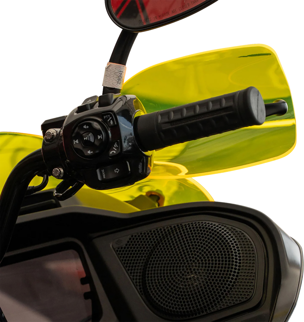Klock Werks Flare Handguards for Harley-Davidson Hydraulic Clutch, Yellow Ice – KWS-01-0126-HC