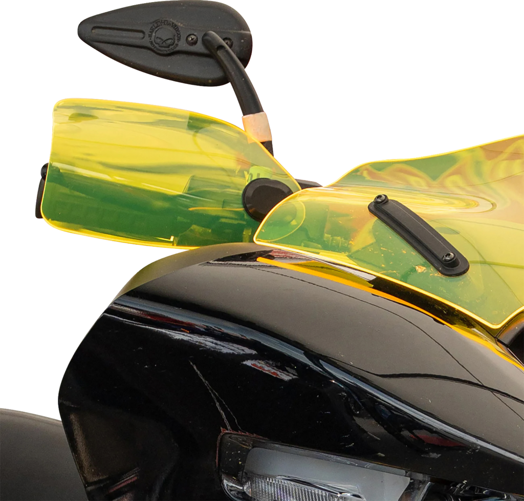 Klock Werks Flare Handguards for Harley-Davidson Hydraulic Clutch, Yellow Ice – KWS-01-0126-HC