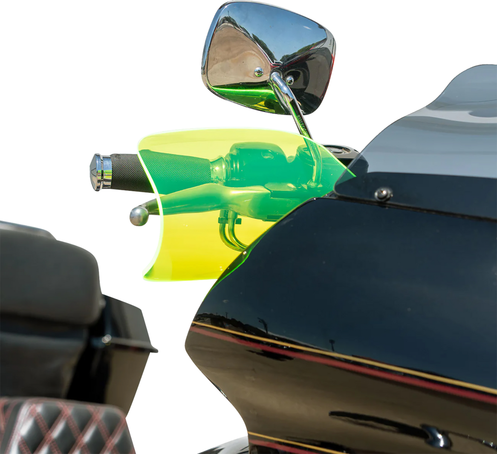 KLOCK WERKS Flare® Handguards for Harley-Davidson Cable Clutch, Green Ice, KWS-01-0127-CC