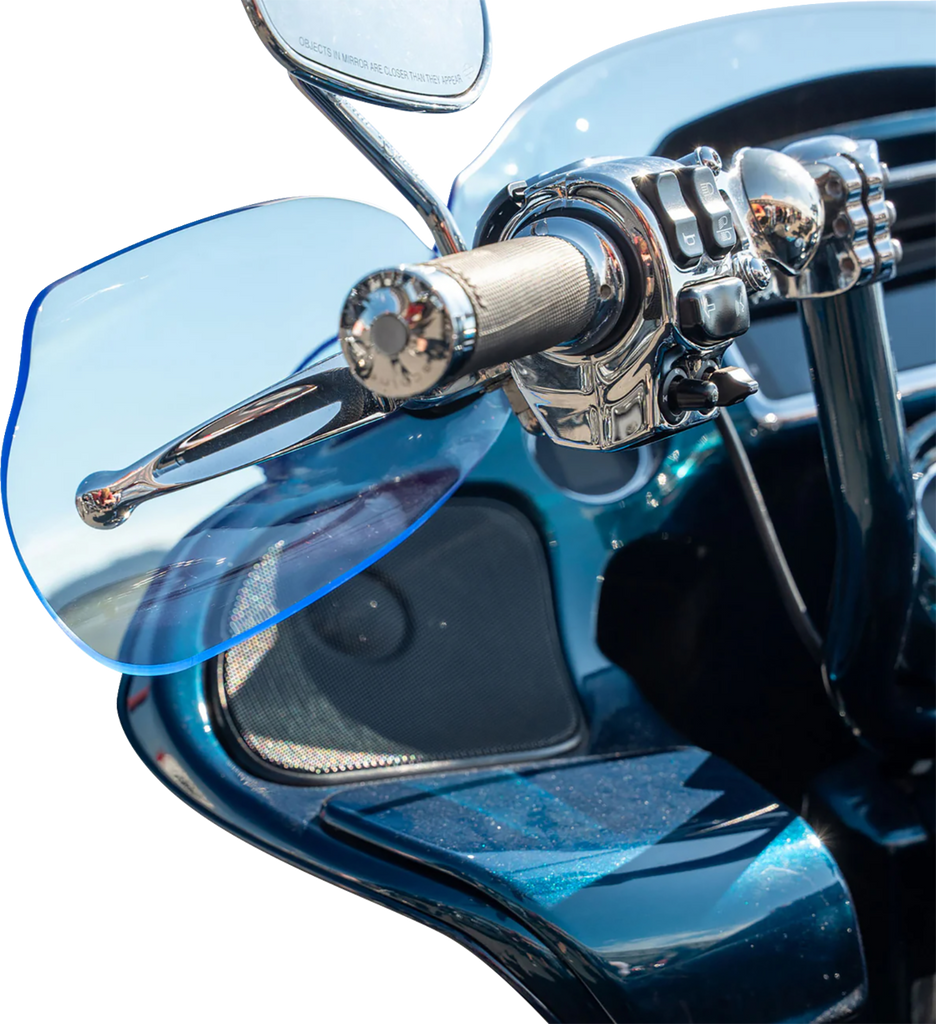 KLOCK WERKS Flare® Handguards for Harley-Davidson Hydraulic Clutch, Blue Ice, KWS-01-0128-HC
