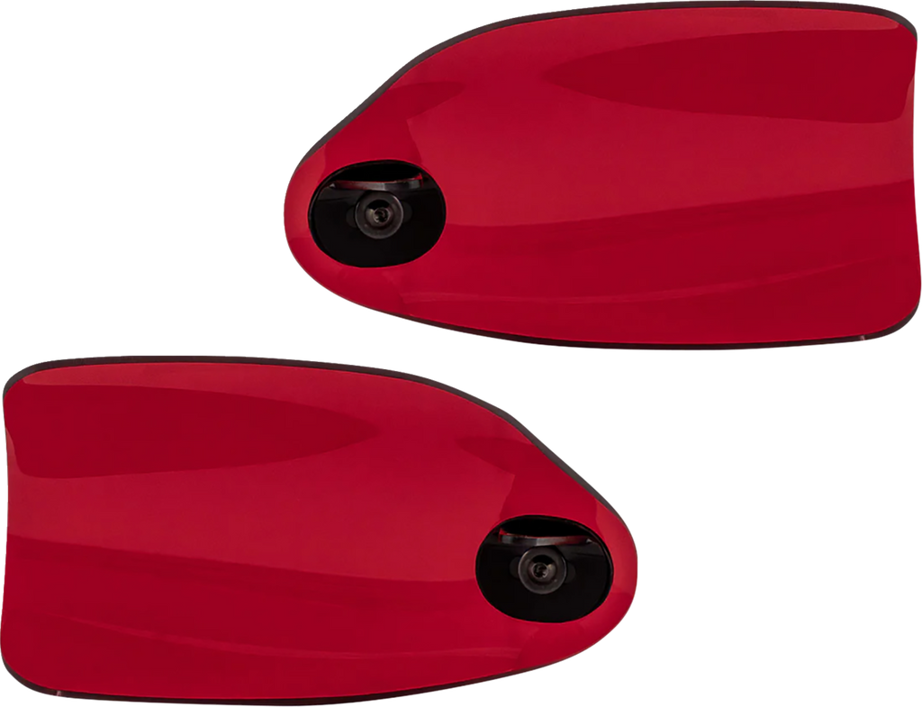 KLOCK WERKS Flare Handguards for Harley-Davidson Cable Clutch, Red KWS-01-0129-CC