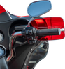 KLOCK WERKS Flare Handguards for Harley-Davidson Cable Clutch, Red KWS-01-0129-CC
