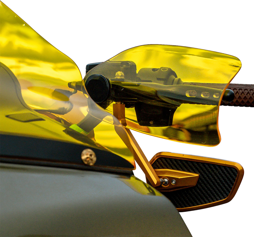 Klock Werks Flare® Handguards for Harley-Davidson Hydraulic Clutch, Yellow - KWS-01-0131-HC