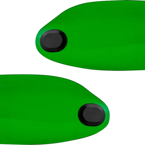 KLOCK WERKS Flare® Handguards for Harley-Davidson Cable Clutch, Green - KWS-01-0132-CC