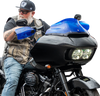KLOCK WERKS Flare Handguards for 2023-2025 Harley-Davidson, Blue - KWS-01-0133-23