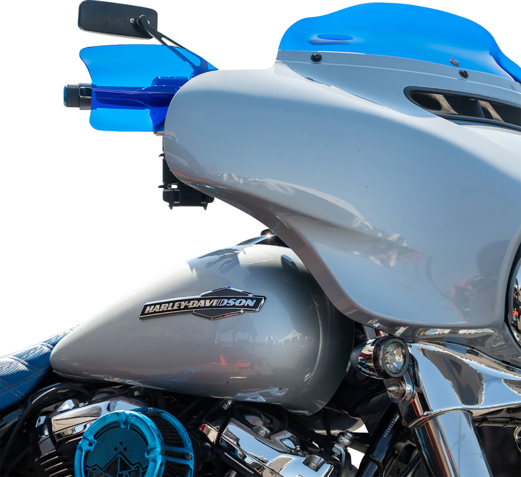 KLOCK WERKS Flare Handguards for 2023-2025 Harley-Davidson, Blue - KWS-01-0133-23