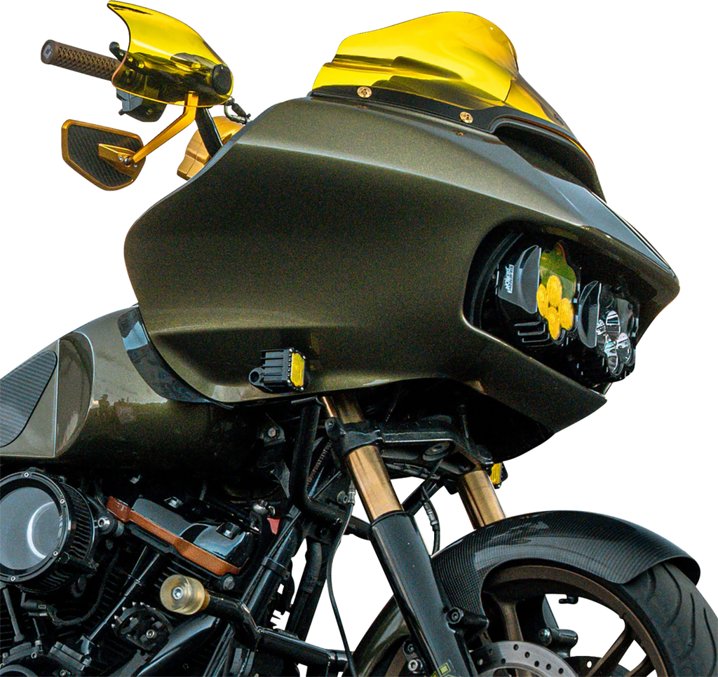 Klock Werks Flare® Handguards for Harley-Davidson Hydraulic Clutch, Yellow - KWS-01-0131-HC