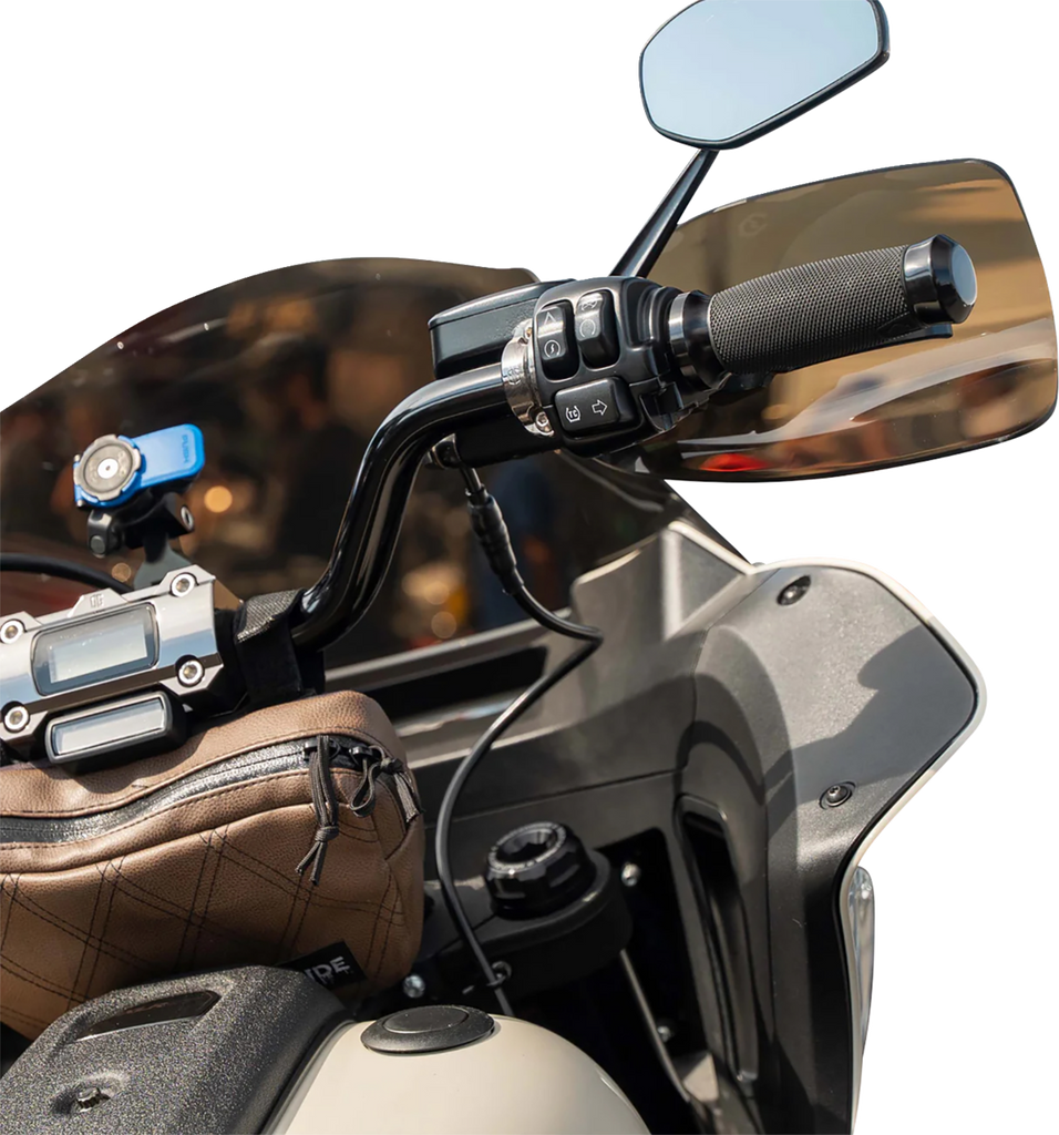 KLOCK WERKS Flare® Handguards for Harley-Davidson Cable Clutch, Bronze - KWS-01-0135-CC