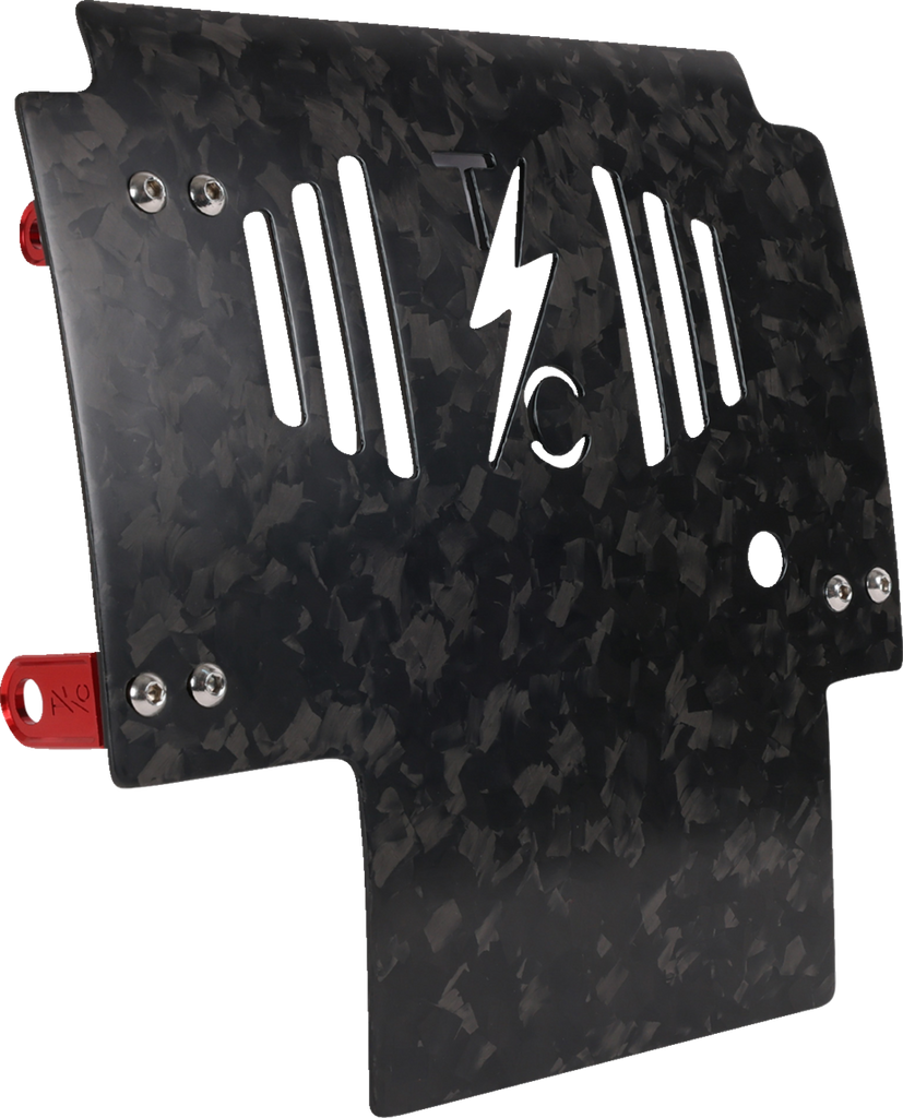 THRASHIN SUPPLY CO. Carbon Fiber and Forged Aluminum Skid Plate TSC-3035-2 for FLHX/FLTRX