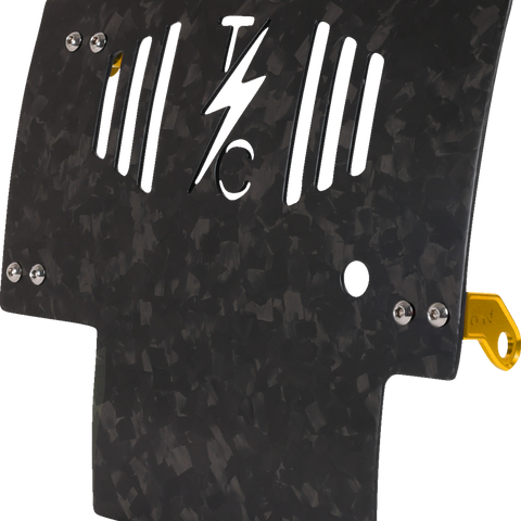 THRASHIN SUPPLY CO. Carbon Fiber and Forged Aluminum Skid Plate TSC-3035-5 for FLHX/FLTRX