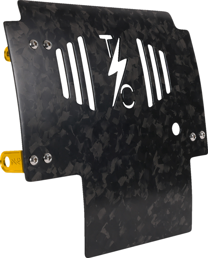 THRASHIN SUPPLY CO. Carbon Fiber and Forged Aluminum Skid Plate TSC-3035-5 for FLHX/FLTRX