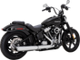 Vance & Hines Twin Slash Slip-On Muffler for Softail - Chrome 16750