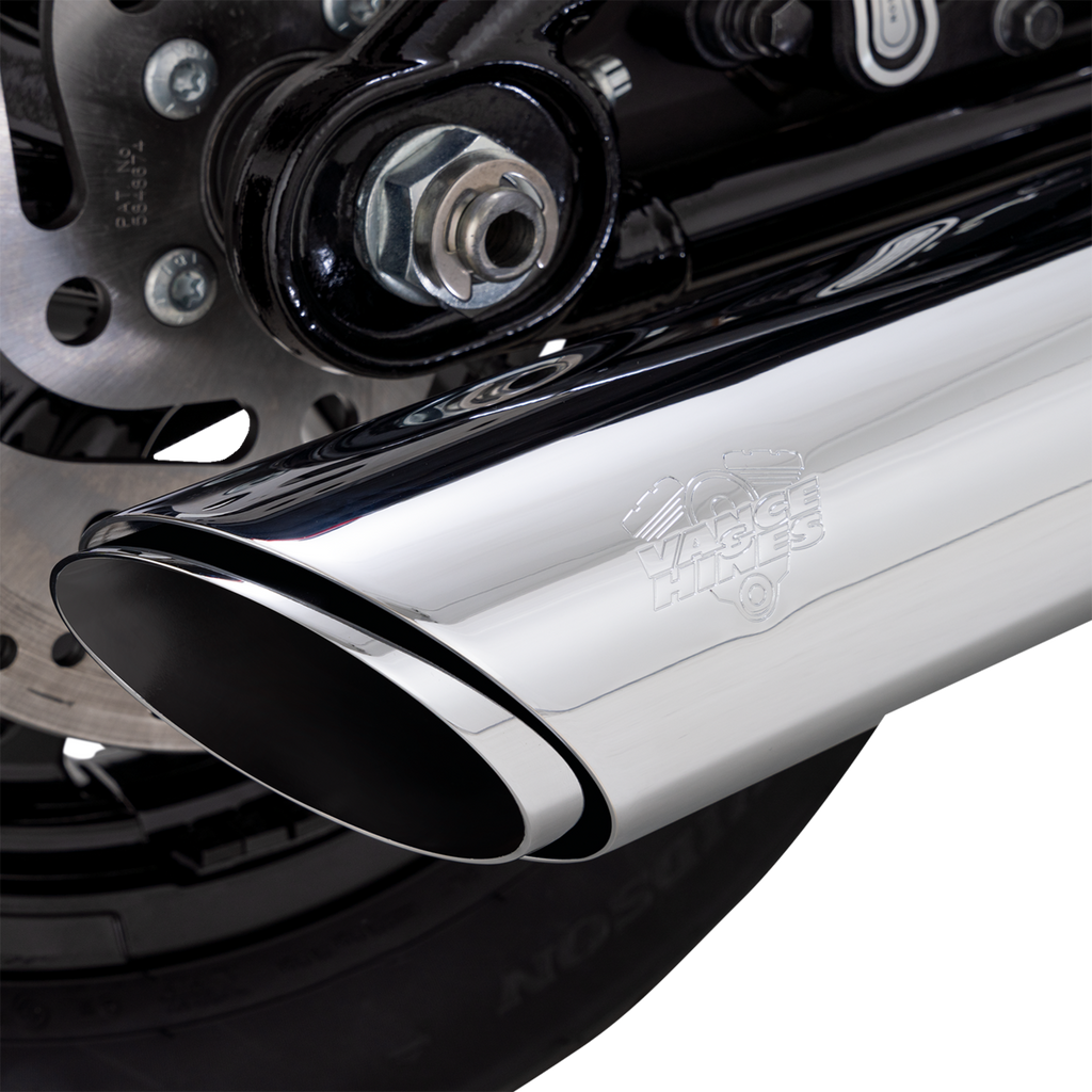 Vance & Hines Twin Slash Slip-On Muffler for Softail - Chrome 16750