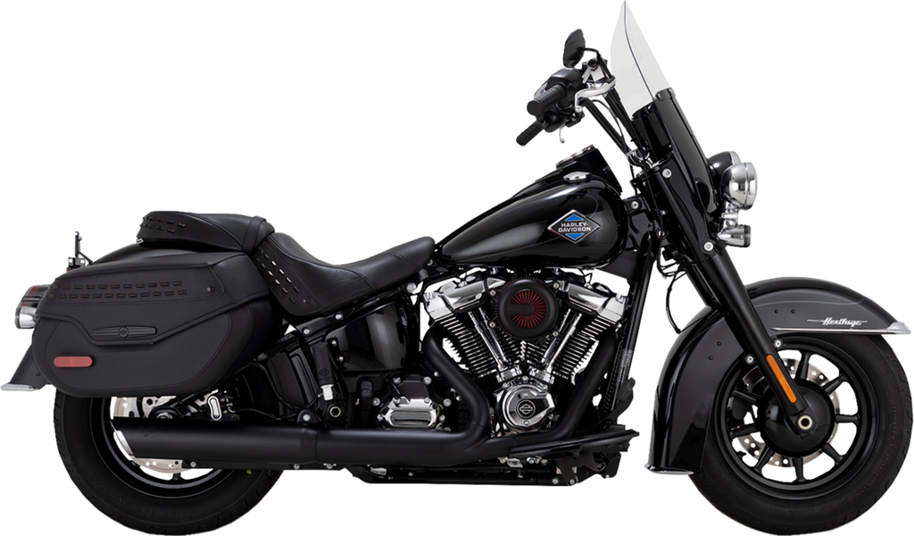 Vance & Hines Twin Slash Slip-On Muffler - Black for Softail 46750