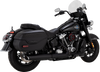 Vance & Hines Twin Slash Slip-On Muffler - Black for Softail 46750