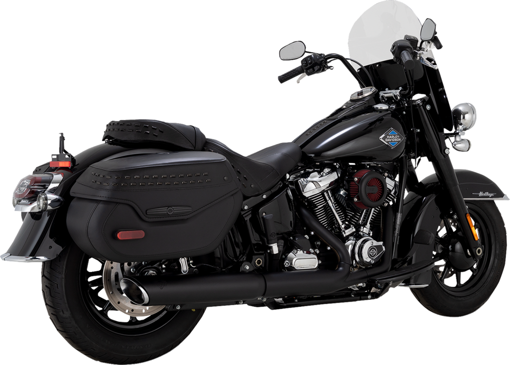 Vance & Hines Twin Slash Slip-On Muffler - Black for Softail 46750