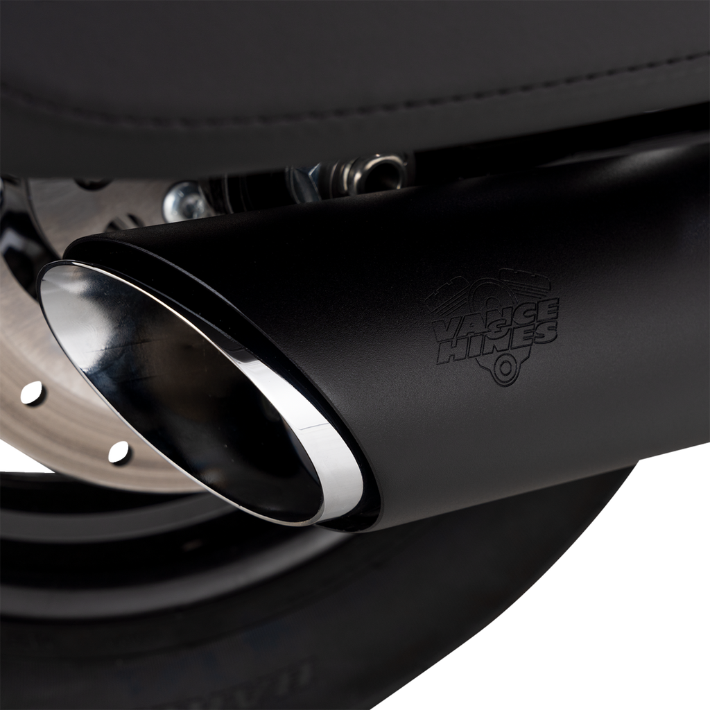Vance & Hines Twin Slash Slip-On Muffler - Black for Softail 46750