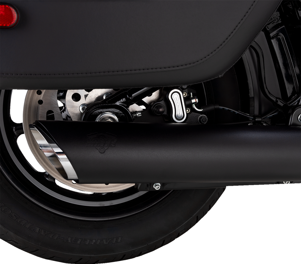 Vance & Hines Twin Slash Slip-On Muffler - Black for Softail 46750