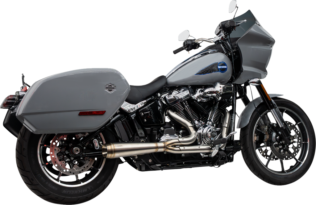 TRASK TM-5054 2-Into-1 Assault Exhaust System for Softail M8 - Stainless Steel