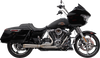 TRASK TM-5011 2-into-1 Assault Exhaust System for Touring M8 - Stainless Steel