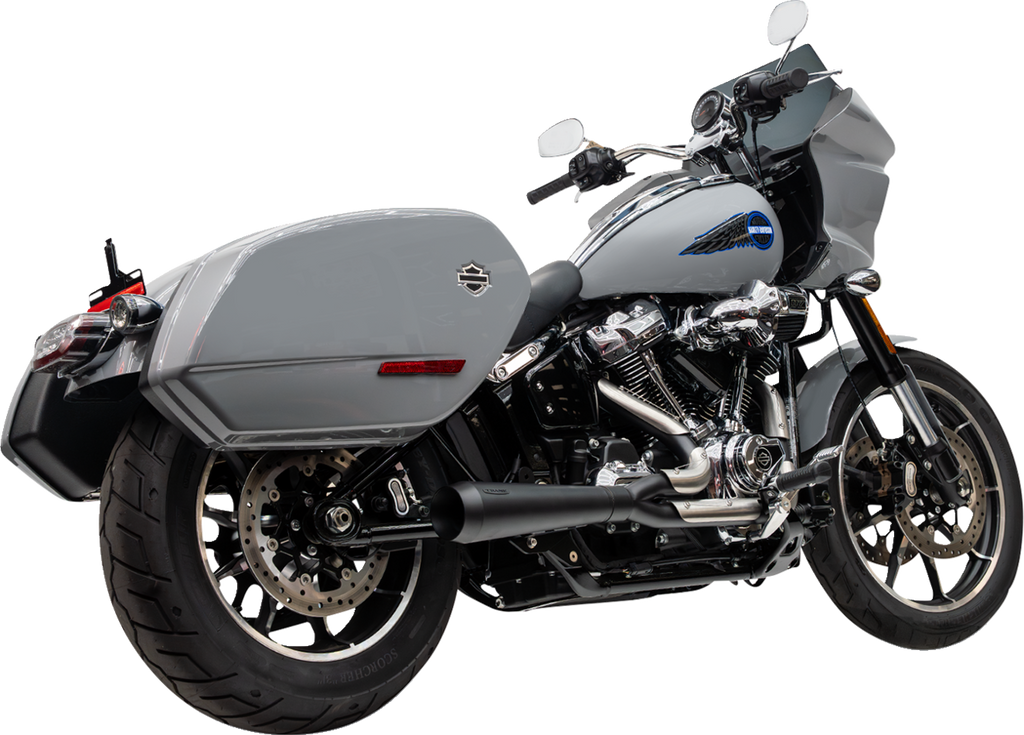 TRASK TM-5054BK 2-into-1 Assault Exhaust System for Harley Softail M8 - Black Finish