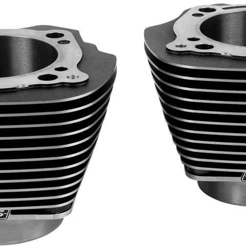 S&S Cycle 910-1007A Cylinder Set, Unhoned Black Granite with Highlighted Fins for M8