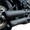 S&S Cycle Grand National Race Slip-On Mufflers for M8 Softail, Black Ceramic, 550-0737
