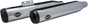 S&S Cycle Grand National Race Slip-On Mufflers, Chrome for M8 Softail, Part 550-0738