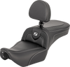 SADDLEMEN RoadSofa™ Seat with Backrest for RH975 '22-'25 – Carbon Fiber, Part Number 822-11-185BR