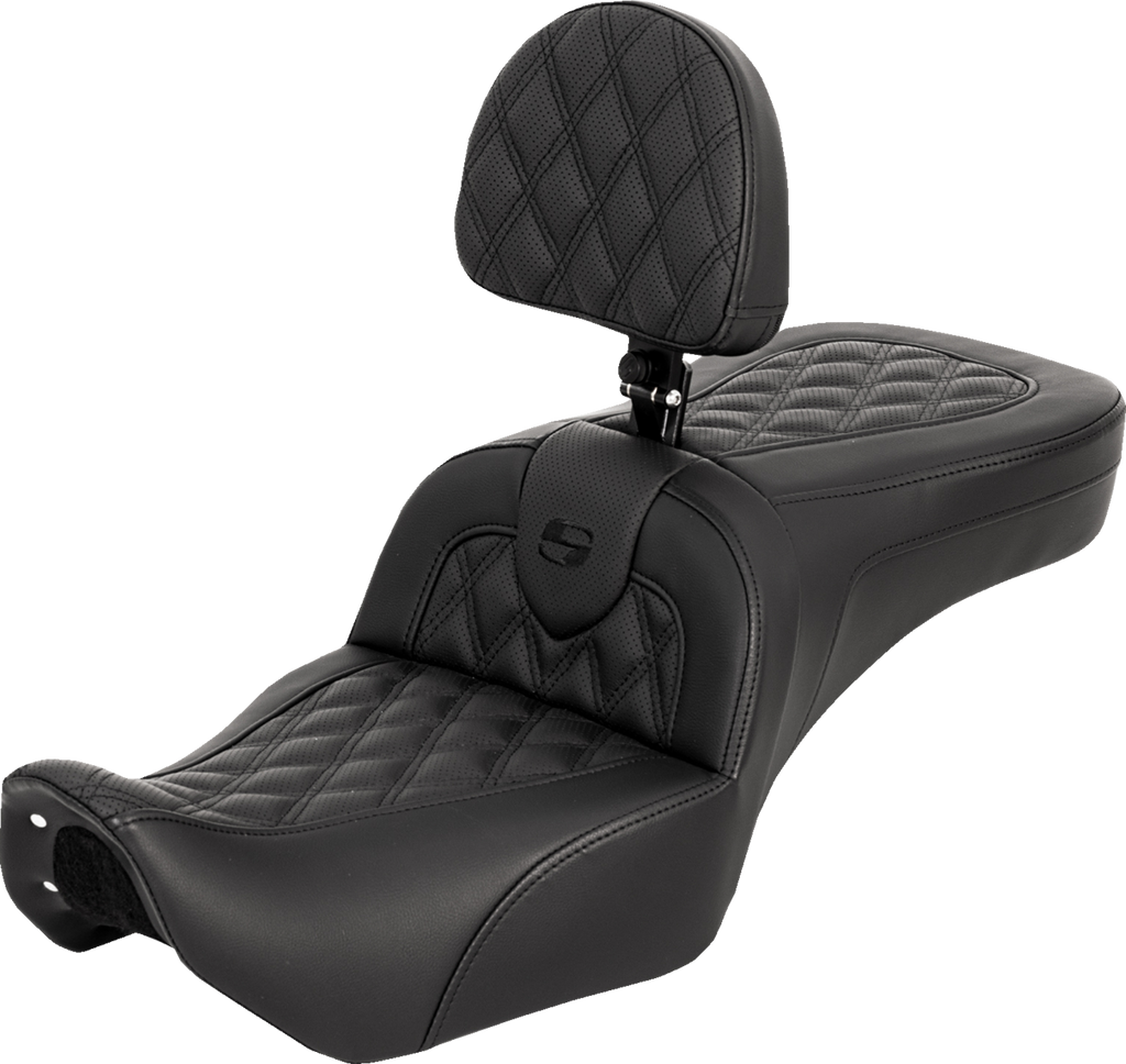 SADDLEMEN RoadSofa™ Seat with Backrest – RH975 '22-'25 – Part Number 822-11-182BR
