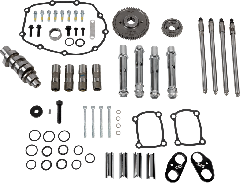 S&S CYCLE Camshaft Kit - 496 Gear Drive with Chrome Pushrod Tubes - Part Number 310-1413