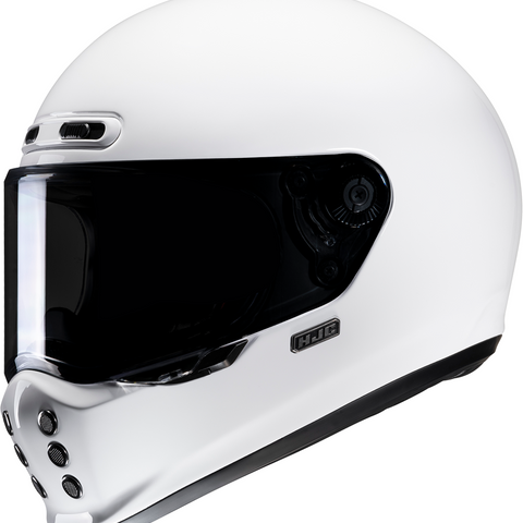 HJC V10 Helmet Solid White XL FA45NUS7XWHV - Lightweight Fiberglass Shell with Advanced Safety Features