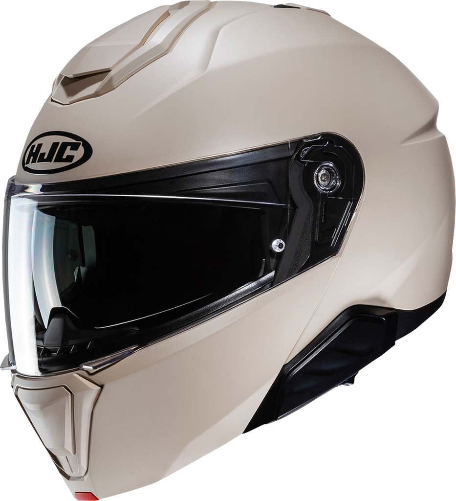 HJC i91 Modular Helmet Solid Semi-Flat Sand Beige 3XL – Lightweight, Aerodynamic, Bluetooth Compatible